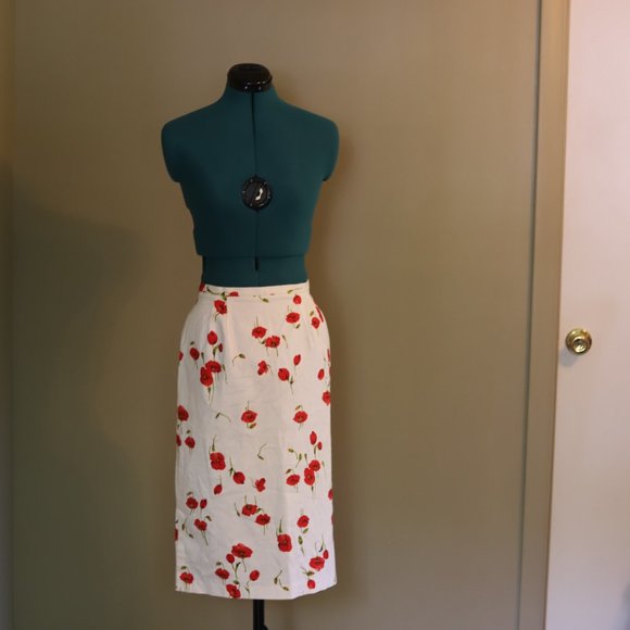 Collin Creek | Poppy Print Pencil Midi Skirt - Picture 5 of 8